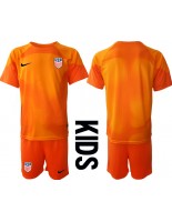 Spojené státy Brankářské Domácí dres pro děti MS 2022 Krátký Rukáv (+ trenýrky)